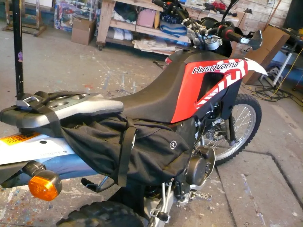 Giantloop Saddle bags on my Husqvarna